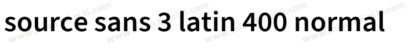 source sans 3 latin 400 normal字体转换